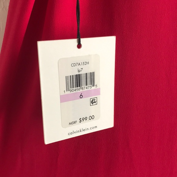 New w/ Tags Calvin Klein sz 6 Berry/Fuchsia dress. - Picture 3 of 5